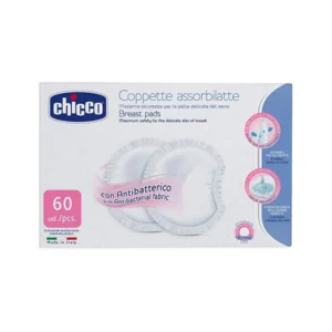 Chicco Breast Pads - 60 Pcs | Premium Baby Care Product Safe & Gentle
