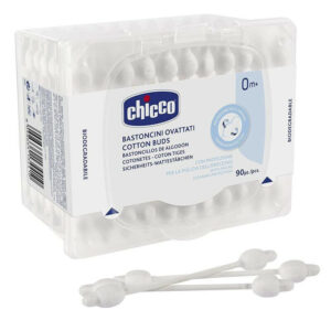 Chicco Cotton Buds With Ear Protection - 90 Pcs | Premium Baby Care Product Safe & Gentle