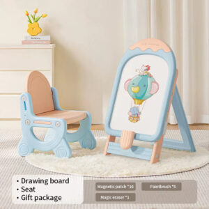 Ice Cream Drawing Board With Chair - Blue