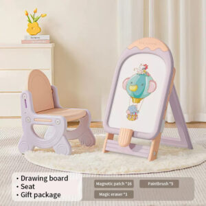 Ice Cream Drawing Board With Chair - Purple