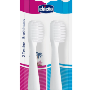 Chicco Electric Toothbrush Heads 2Pcs | Premium Baby Care Product Safe & Gentle