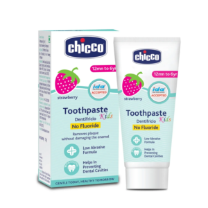 Chicco Toothpaste Strawberry 12M+ - 50Ml - No Fluoride | Premium Baby Care Product Safe & Gentle