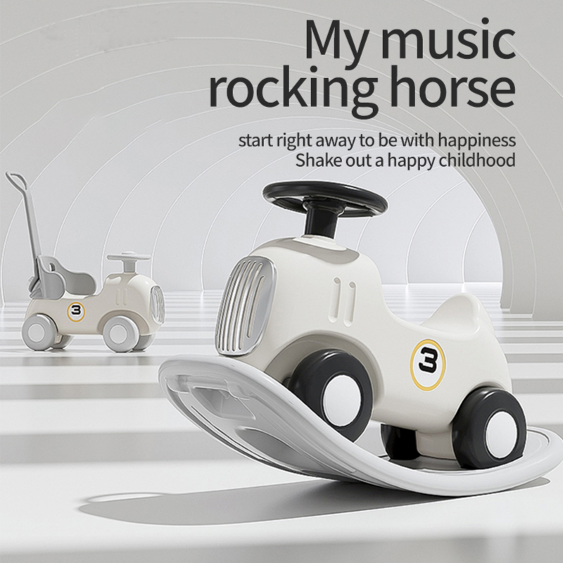 Car Rocking Horse Without Music Box - Black