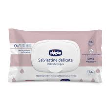 Chicco Delicate Wipes - 72Pcs + Flipcover | Premium Baby Care Product Safe & Gentle