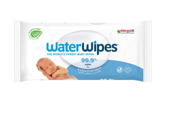 WaterWipes – Core Baby Wipes Plastic Free – 60 Wipes