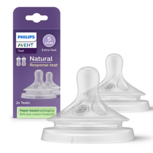 Philips Avent Natural Response Bottle Teat 6M+ (Pack of 2, Flow 5)