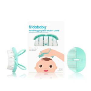 FridaBaby – Head-Hugging Hair Brush & Styling Comb Set – Baby Hair Care Set – 2 Pieces