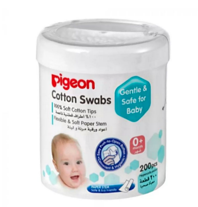 Pigeon – Baby Cotton Swabs – 200 Pieces