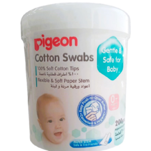 Pigeon – Baby Cotton Swabs Thin – 200 Pieces