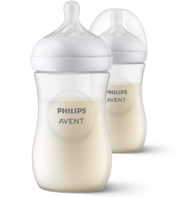 Philips Avent Natural Response Baby Bottles 260ml (2-Pack, Medium Flow, 3-6M)