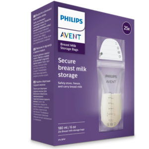 Philips Avent – Breast Milk Storage Bags 180ml / 6oz – Pre-Sterilized – 25 Pack