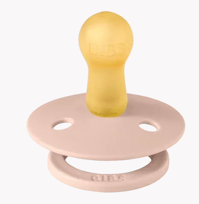 BIBS – Colour Baby Pacifier – Latex Round Nipple – Size 2 – 6–18 Months – Blush – 1 Piece