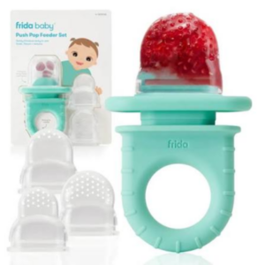 Frida Baby - Push Pop Feeder Set, Baby Food Feeder, 3 Count, Vibrant Teal