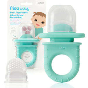 Frida Baby - Push Pop Feeder, Baby Food Feeder, 1 Count, Vibrant Teal